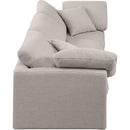 Meridian Indulge Beige Linen Textured Fabric Modular Sofa IMAGE 5