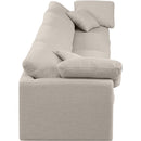 Meridian Indulge Beige Linen Textured Fabric Modular Sofa IMAGE 5