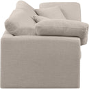 Meridian Indulge Beige Linen Textured Fabric Modular Sofa IMAGE 5