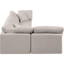 Meridian Indulge Beige Linen Textured Fabric Modular Sectional IMAGE 5