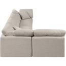 Meridian Indulge Beige Linen Textured Fabric Modular Sectional IMAGE 5