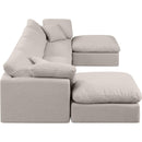 Meridian Indulge Beige Linen Textured Fabric Modular Sectional IMAGE 5