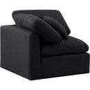 Meridian Indulge Black Linen Textured Fabric Corner Chair IMAGE 6