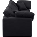 Meridian Indulge Black Linen Textured Fabric Modular Sofa IMAGE 5