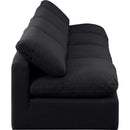 Meridian Indulge Black Linen Textured Fabric Modular Sofa IMAGE 5