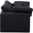 Meridian Indulge Black Linen Textured Fabric Modular Sofa IMAGE 5