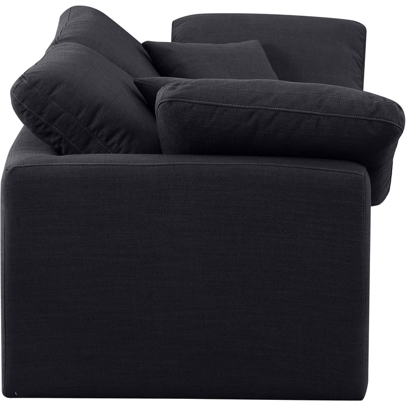 Meridian Indulge Black Linen Textured Fabric Modular Sofa IMAGE 5