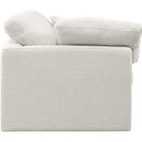 Meridian Indulge Cream Linen Textured Fabric Corner Chair IMAGE 5