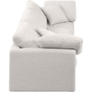 Meridian Indulge Cream Linen Textured Fabric Modular Sofa IMAGE 5