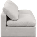 Meridian Indulge Cream Linen Textured Fabric Modular Sofa IMAGE 5