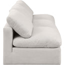 Meridian Indulge Cream Linen Textured Fabric Modular Sofa IMAGE 5