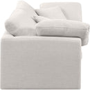 Meridian Indulge Cream Linen Textured Fabric Modular Sofa IMAGE 5