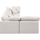 Meridian Indulge Cream Linen Textured Fabric Modular Sectional IMAGE 5