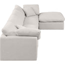Meridian Indulge Cream Linen Textured Fabric Modular Sectional IMAGE 5