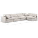 Meridian Indulge Cream Linen Textured Fabric Modular Sectional IMAGE 10