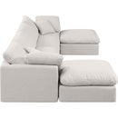 Meridian Indulge Cream Linen Textured Fabric Modular Sectional IMAGE 5
