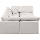 Meridian Indulge Cream Linen Textured Fabric Modular Sectional IMAGE 5