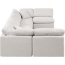 Meridian Indulge Cream Linen Textured Fabric Modular Sectional IMAGE 5