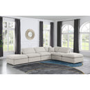 Meridian Indulge Cream Linen Textured Fabric Modular Sectional IMAGE 2