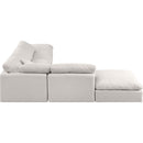 Meridian Indulge Cream Linen Textured Fabric Modular Sectional IMAGE 5