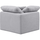 Meridian Indulge Grey Linen Textured Fabric Corner Chair IMAGE 3
