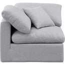 Meridian Indulge Grey Linen Textured Fabric Corner Chair IMAGE 4
