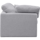 Meridian Indulge Grey Linen Textured Fabric Corner Chair IMAGE 5