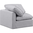 Meridian Indulge Grey Linen Textured Fabric Corner Chair IMAGE 6