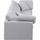 Meridian Indulge Grey Linen Textured Fabric Modular Sofa IMAGE 5