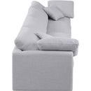 Meridian Indulge Grey Linen Textured Fabric Modular Sofa IMAGE 5