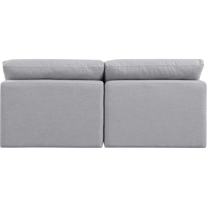 Meridian Indulge Grey Linen Textured Fabric Modular Sofa IMAGE 3