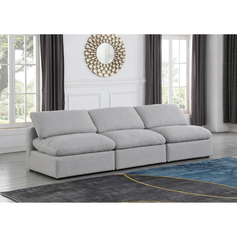 Meridian Indulge Grey Linen Textured Fabric Modular Sofa IMAGE 2