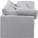 Meridian Indulge Grey Linen Textured Fabric Modular Sofa IMAGE 5
