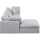 Meridian Indulge Grey Linen Textured Fabric Modular Sectional IMAGE 5