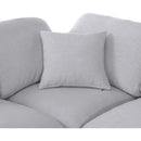 Meridian Indulge Grey Linen Textured Fabric Modular Sectional IMAGE 7