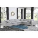 Meridian Indulge Grey Linen Textured Fabric Modular Sectional IMAGE 2