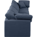 Meridian Indulge Navy Linen Textured Fabric Modular Sofa IMAGE 5