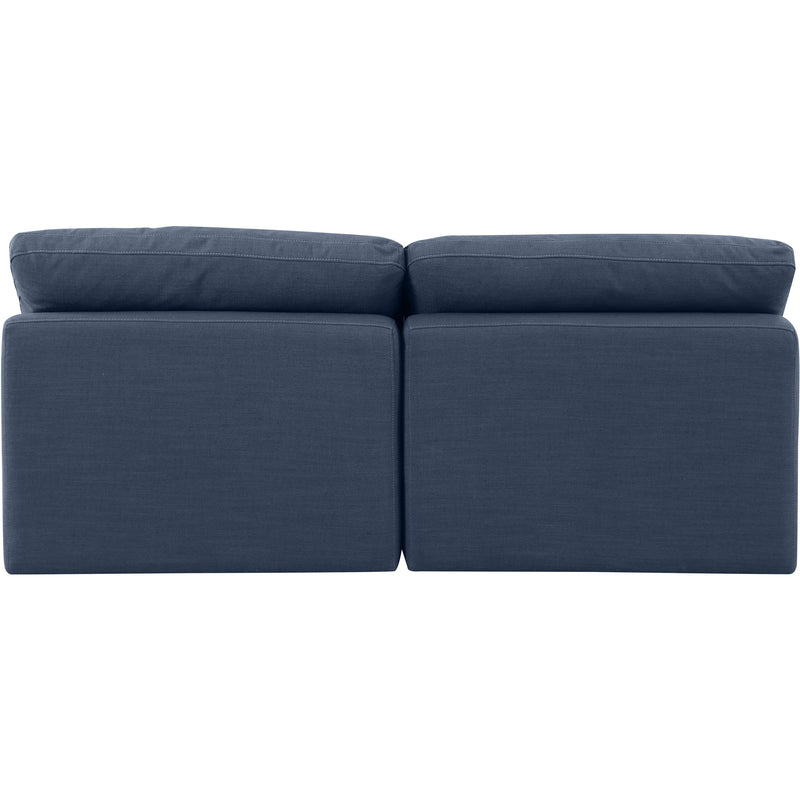 Meridian Indulge Navy Linen Textured Fabric Modular Sofa IMAGE 3