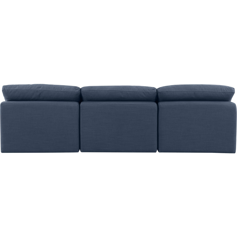 Meridian Indulge Navy Linen Textured Fabric Modular Sofa IMAGE 3
