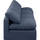 Meridian Indulge Navy Linen Textured Fabric Modular Sofa IMAGE 5