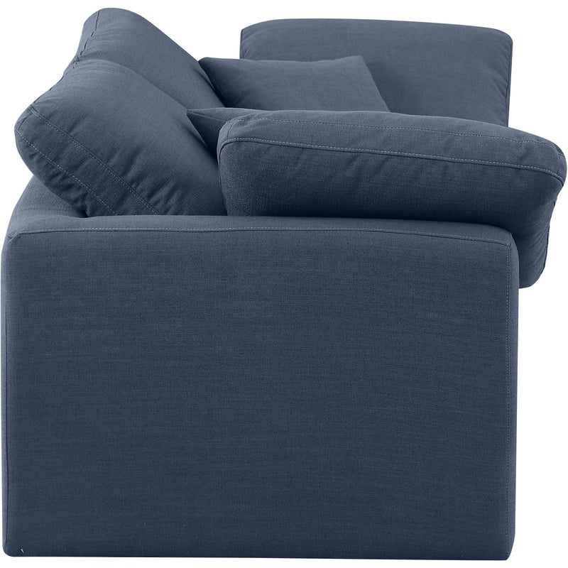 Meridian Indulge Navy Linen Textured Fabric Modular Sofa IMAGE 5