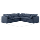 Meridian Indulge Navy Linen Textured Fabric Modular Sectional IMAGE 10