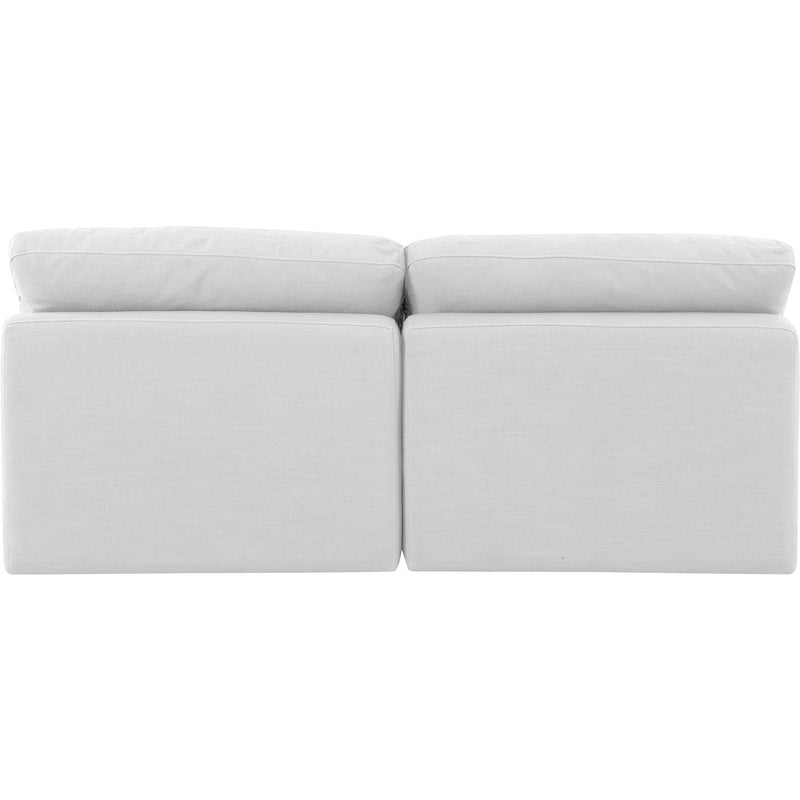 Meridian Indulge White Linen Textured Fabric Modular Sofa IMAGE 3