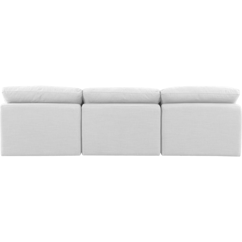 Meridian Indulge White Linen Textured Fabric Modular Sofa IMAGE 3