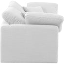 Meridian Indulge White Linen Textured Fabric Modular Sofa IMAGE 5
