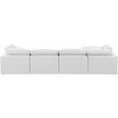Meridian Indulge White Linen Textured Fabric Modular Sectional IMAGE 3