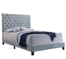 310041KE Warner Eastern King Upholstered Bed Slate Blue by Coaster