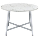 120400 Coaster Carrara Faux Marble dining table