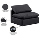 Meridian Indulge Black Vegan Leather Armless Chair IMAGE 8