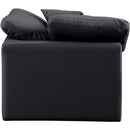 Meridian Indulge Black Vegan Leather Corner Chair IMAGE 5